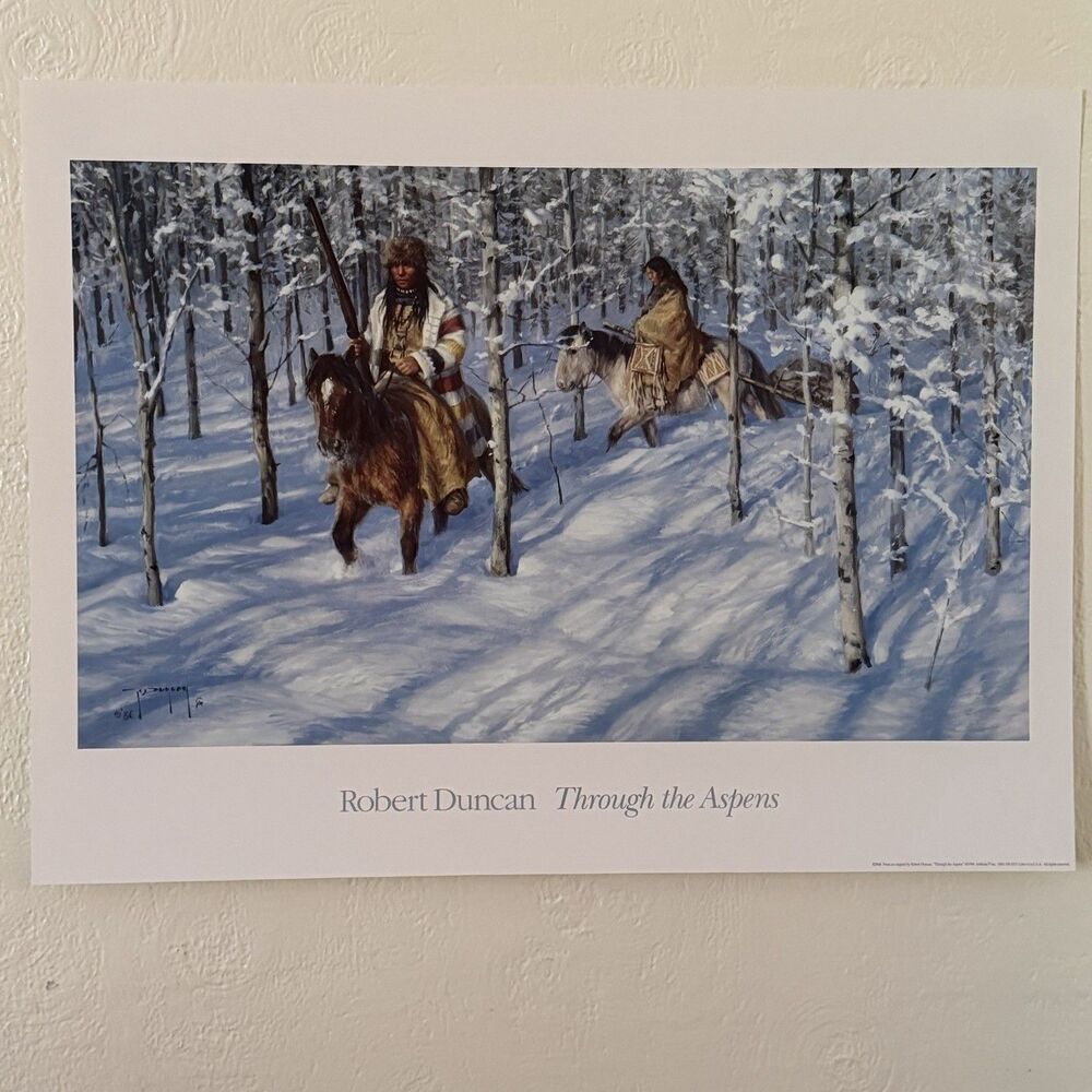 Robert Duncan Through The Aspens 1994 Poster Print Offset Lithograph 18x24”